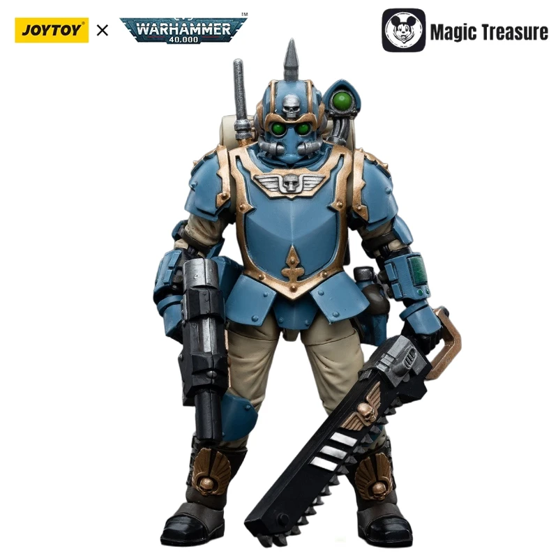 kf S03a0cc0bdf0544c0a91e44b9bbecc23dP JOYTOY Genuine 1 18 Warhammer 40000 Astra Militarum 55th Kabik Eagle Regiment Captain Storm Lord Model - Joytoy Figures