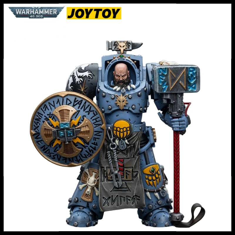 kf S81c7e04e2f5a475eb6b582d7a58895314 In Stock Original JOYTOY Genuine Warhammer 40K Space Wolf Ajak Stone Fist 1 18 Movable Soldier - Joytoy Figures